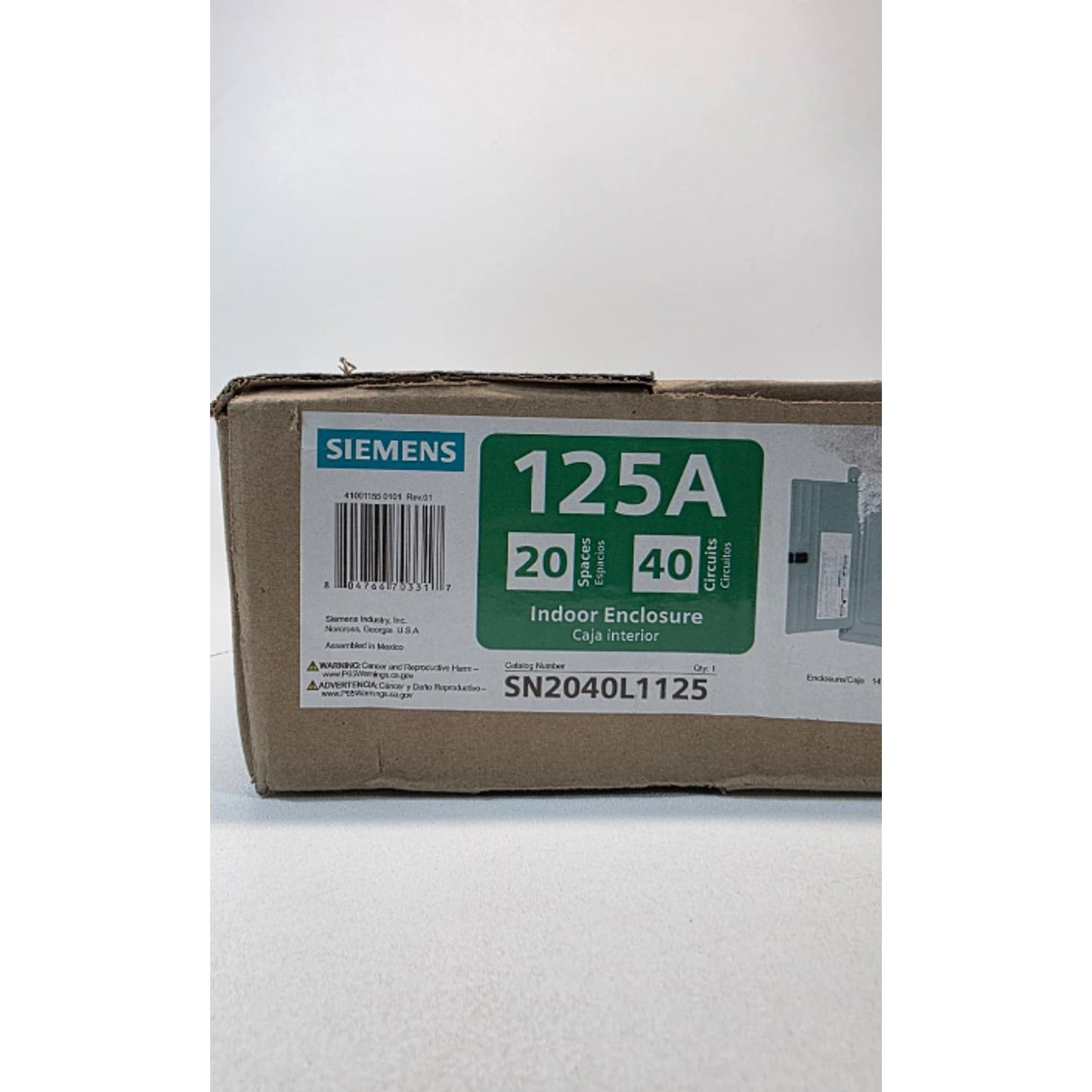 Siemens SN2040L1125 125A 20/40-Circuit Indoor Main Lug Neutral Load Center