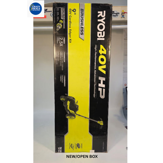 RYOBI RY40706 HP Brushless 9 in. Cordless Edger With 40V 4Ah Battery &Charger