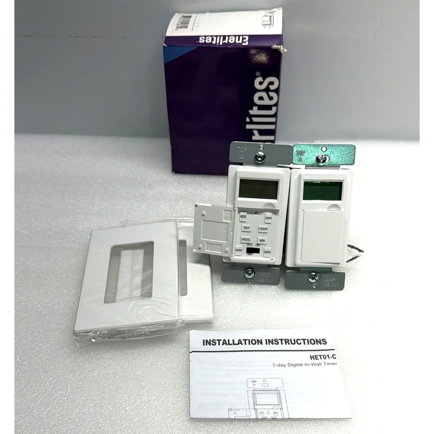 ENERLITES Programmable Digital Timer Switch for Lights, Fans, 7-Day 18 ON/OFF