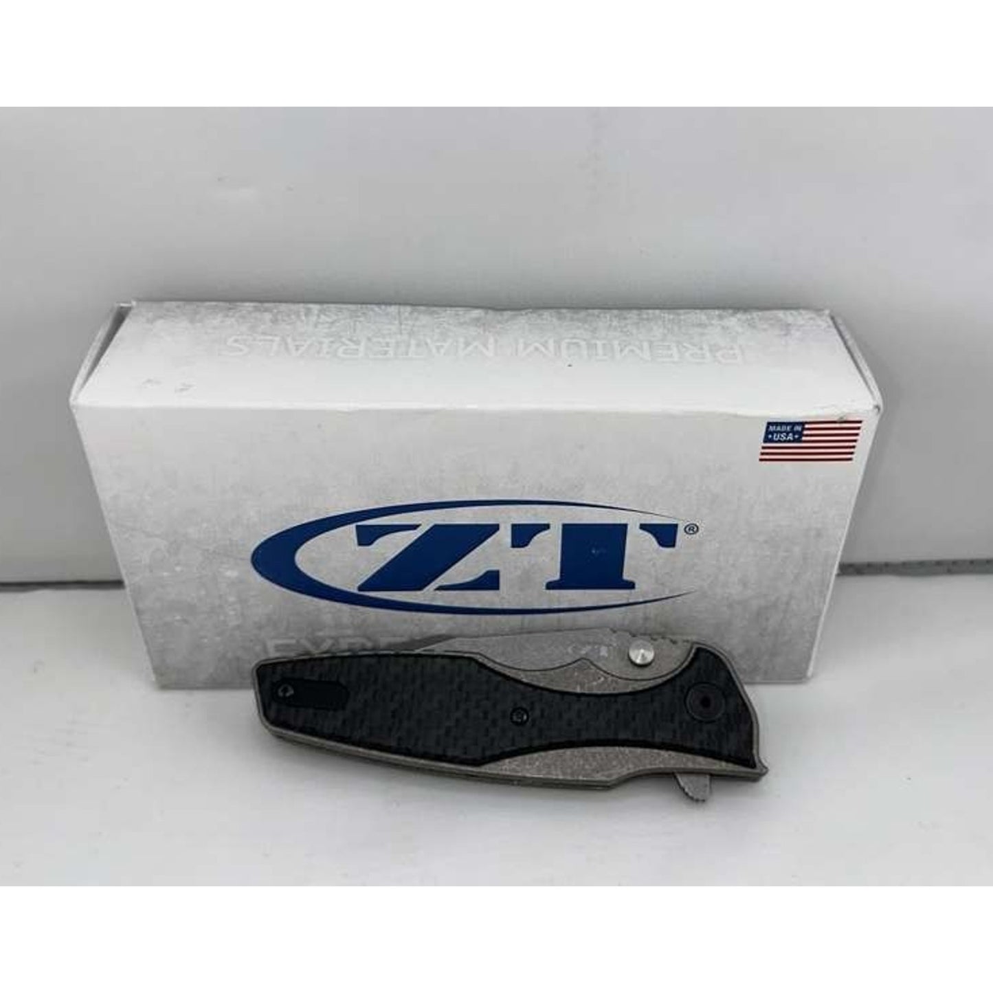 DISCONTINUED ZT HINDERER 0393 GLCF TITANUM & CF FLIPPER