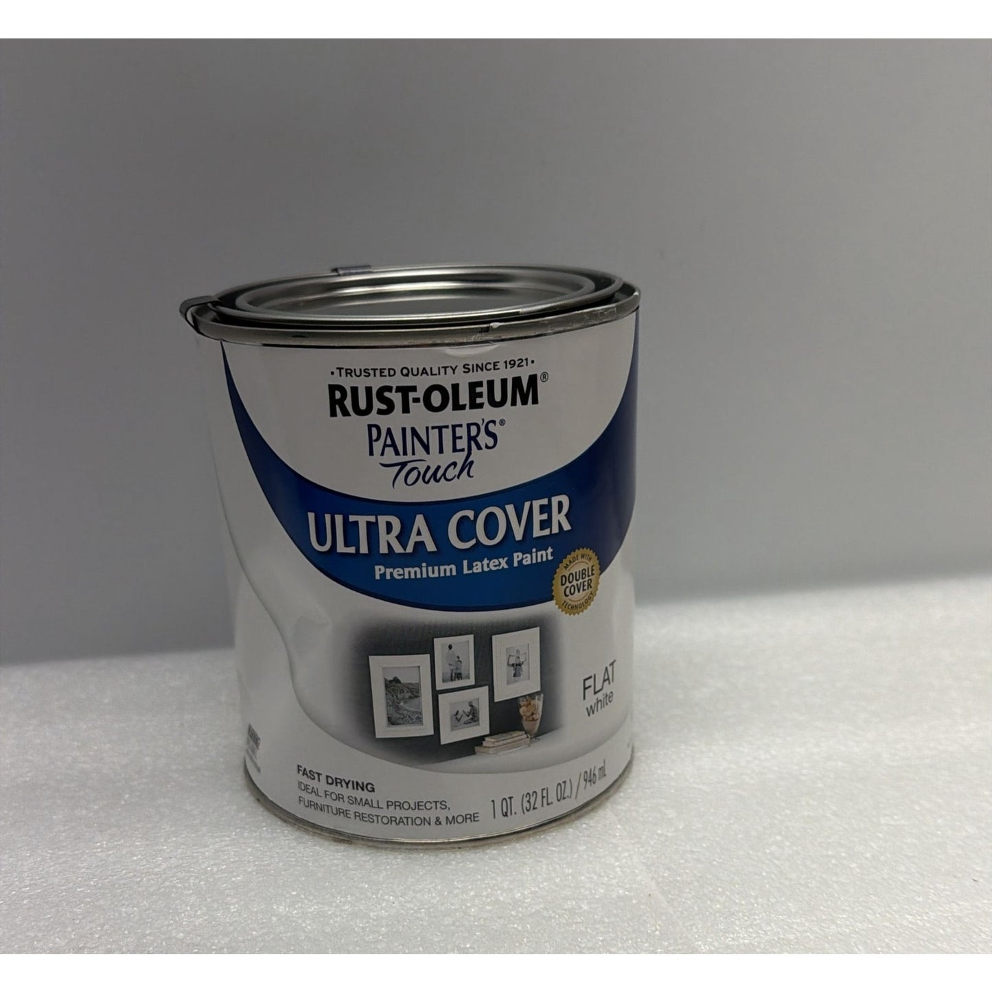 Rust-Oleum Painters Touch Ultra Cover Flat White Premium Latex Paint 1 Quart