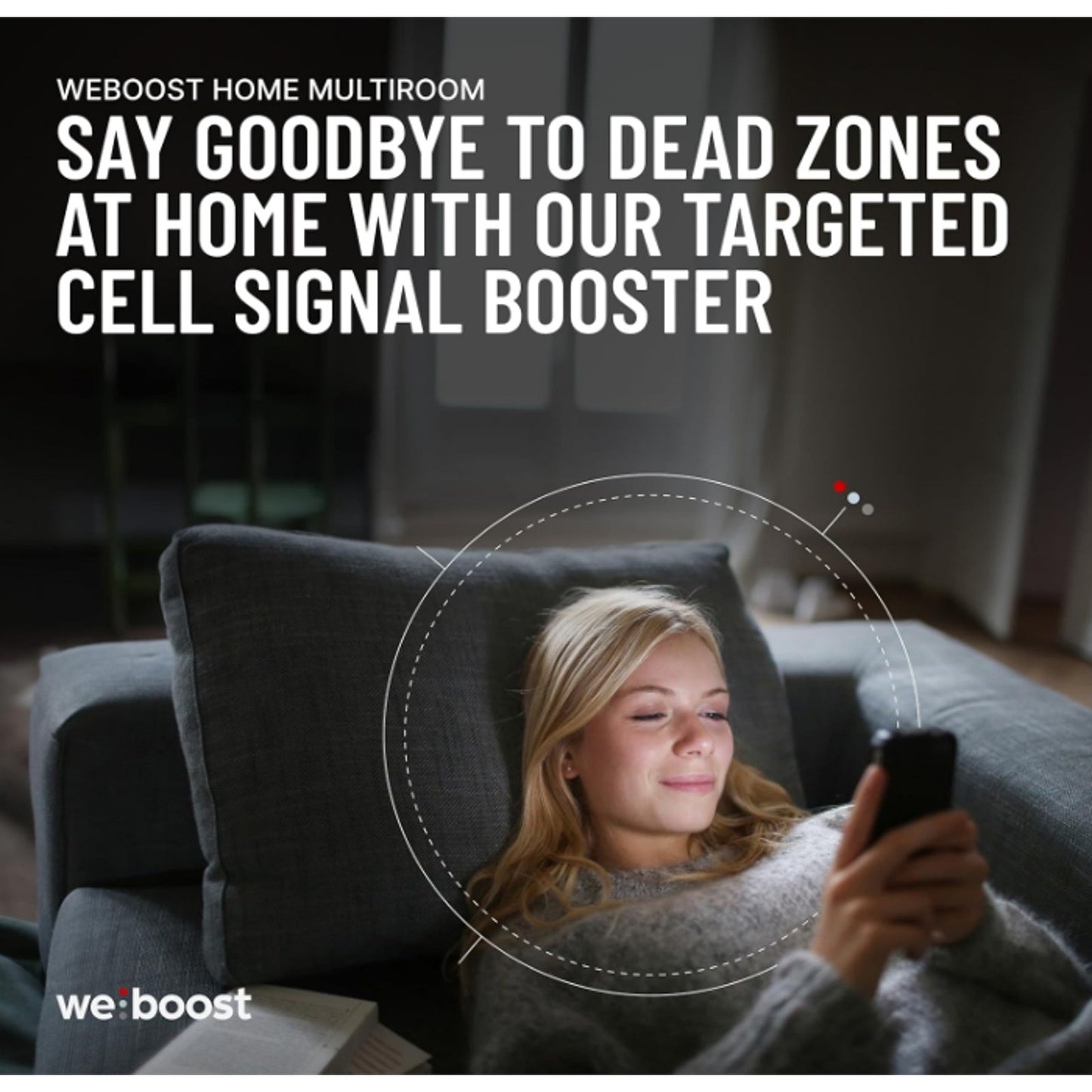 weBoost Home MultiRoom - Cell Phone Signal Booster | Boosts 4G LTE & 5G up to 5