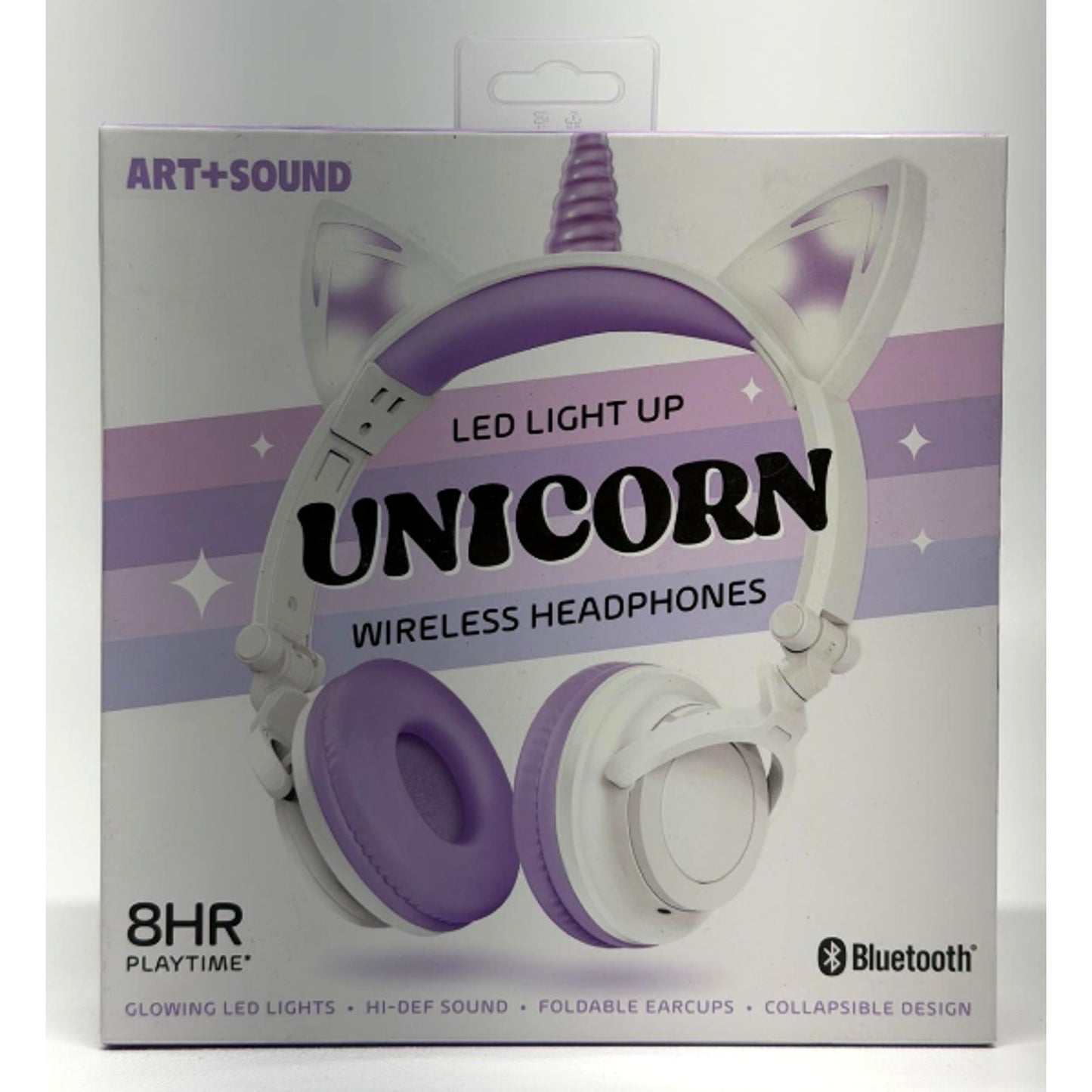 Unicorn ART+SOUND LED Light Up Bluetooth Wireless / Wired Headphones