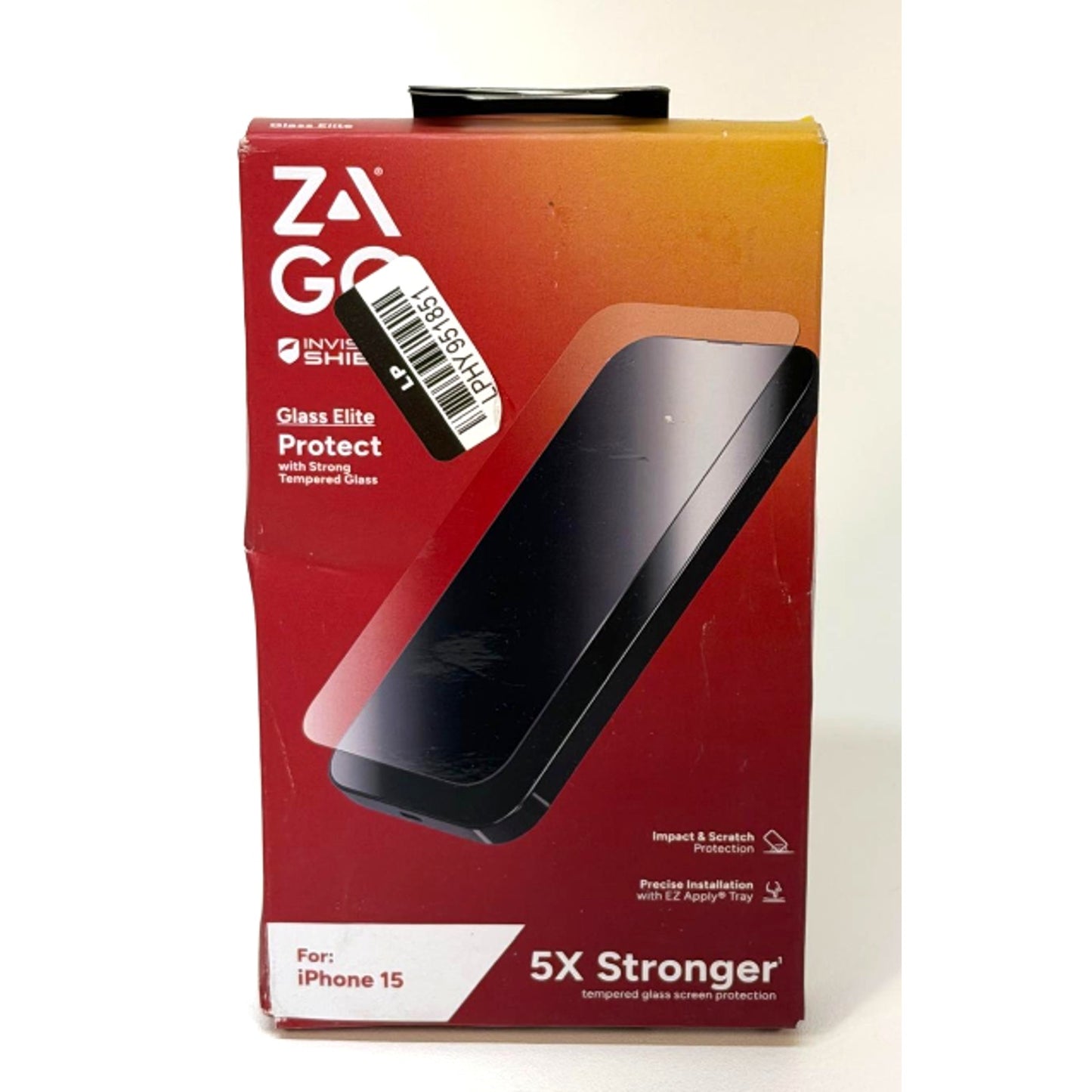 ZAGG InvisibleShield Glass Elite 5X Stronger Screen Protector For iPhone 15