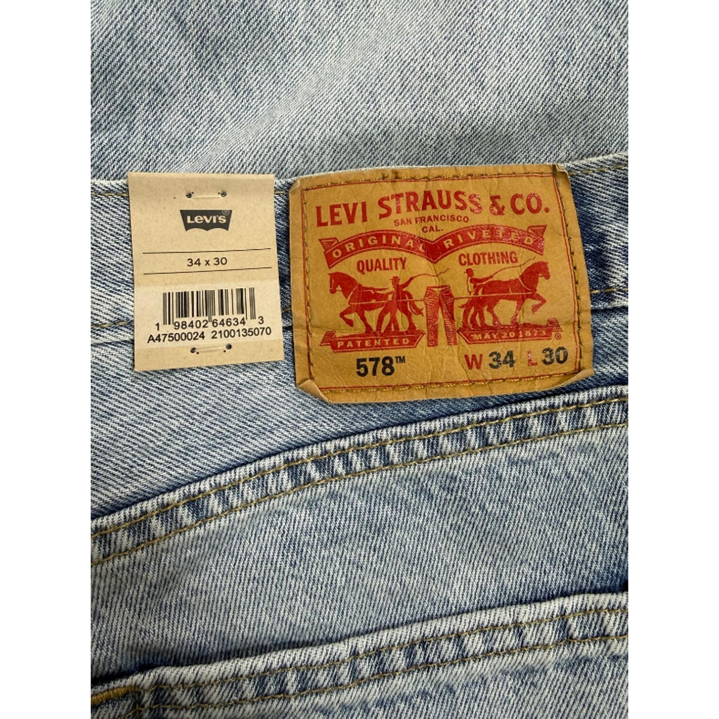 Levi's Men's 578 Baggy Jeans - Bag Secured Size 34X30
