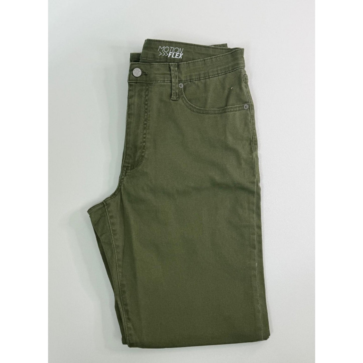 Crown & Ivy Olive Green High Rise Skinny Pants Size L (34x32)