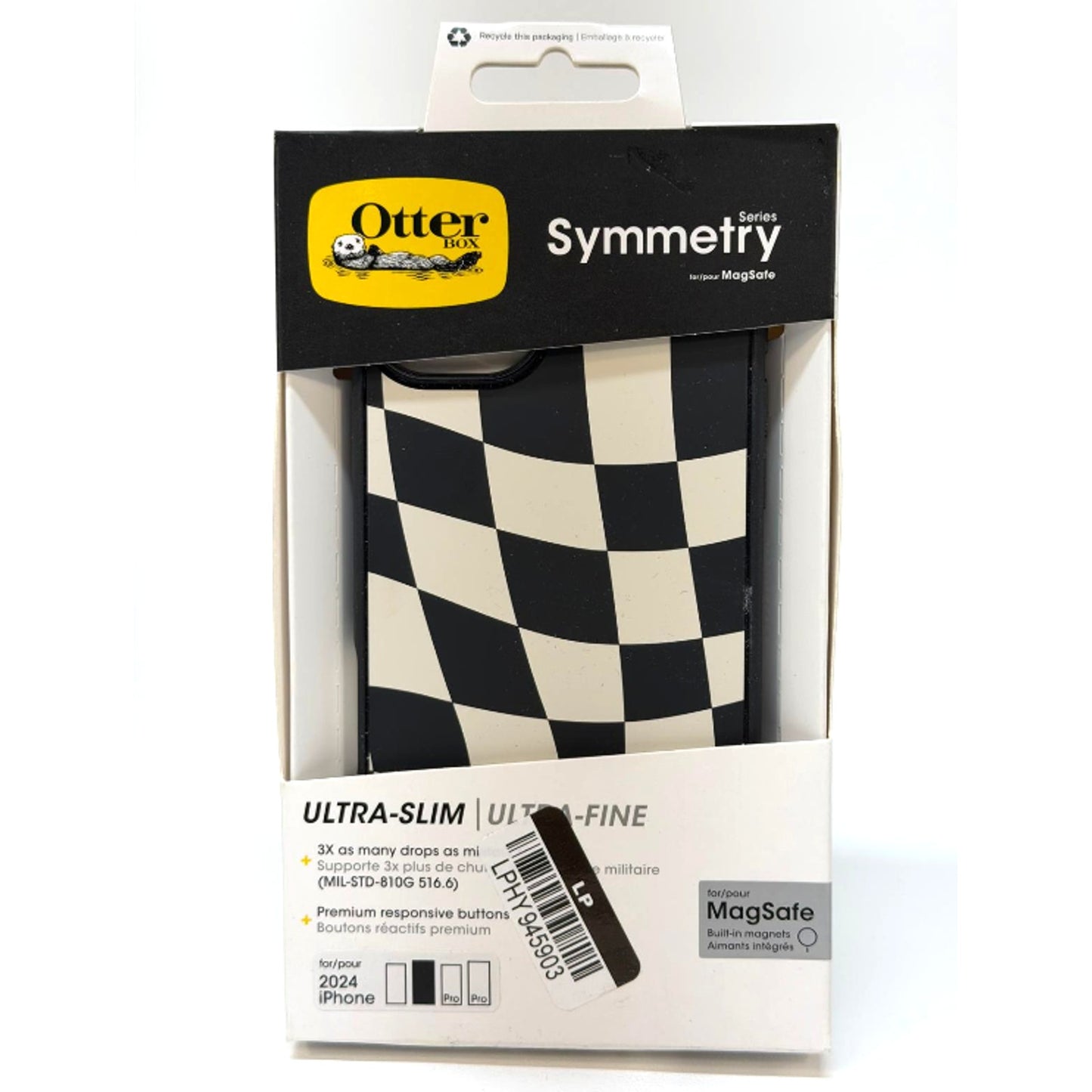 OtterBox Symmetry Ultra-Slim 2024 iPhone w/ MagSafe Phone Case - Black&White