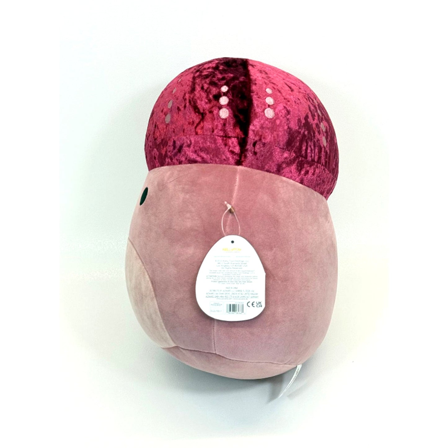 Squishmallow 12 Hammie Mushroom Soft Burgundy Velvet Fungi Plush