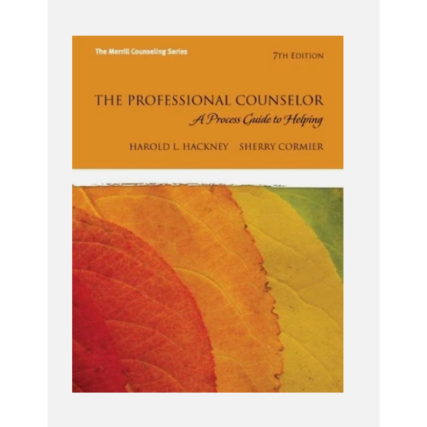 THE PROFESSIONAL COUNSELOR: A PROCESS GUIDE TO HELPING By Harold L. Hackney VG