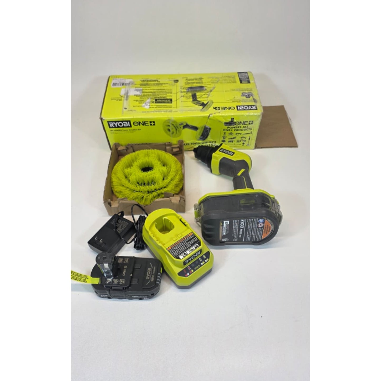 Ryobi 18V P4510K VORTEX Power Scrubber Kit with 2.0 Ah Battery and Charger