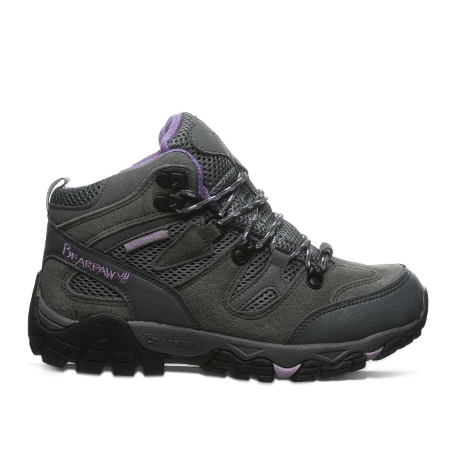 Bearpaw Women's Corsica Mid Trail Shoe, Gray, 8 Waterproof New