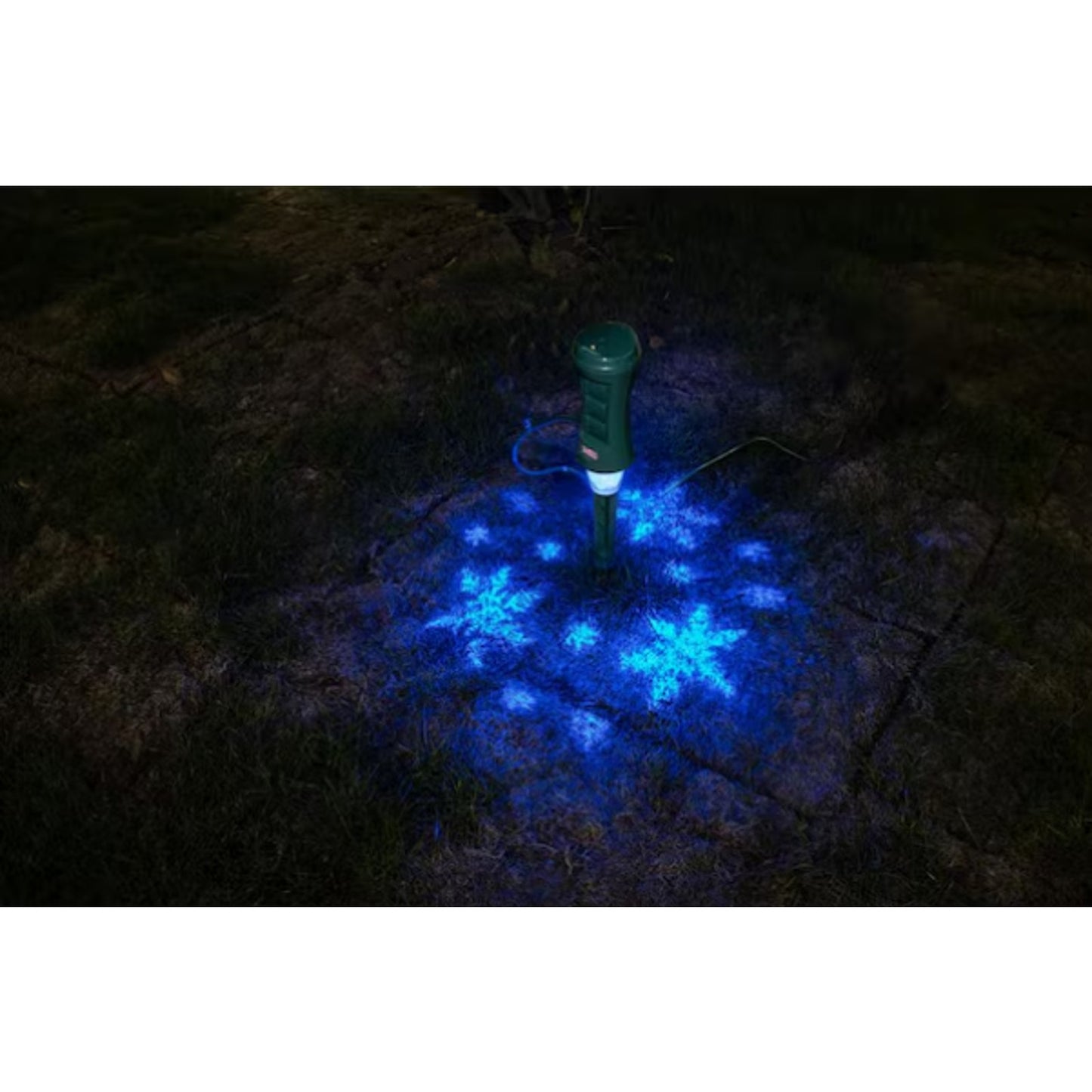 Smart Outdoor 4 ft. 6-Outlet Power Stake Timer Holiday Lights Projector Hubspace