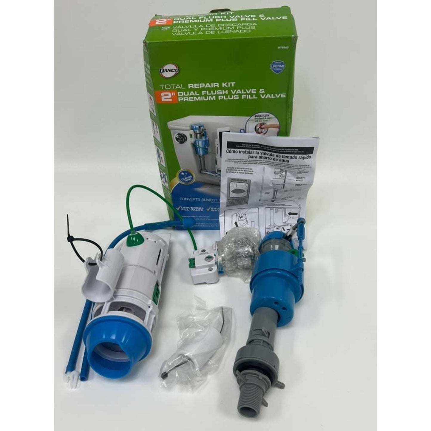 Danco HydroRight Toilet Repair Kit with Dual Flush Valve Push Button Handle