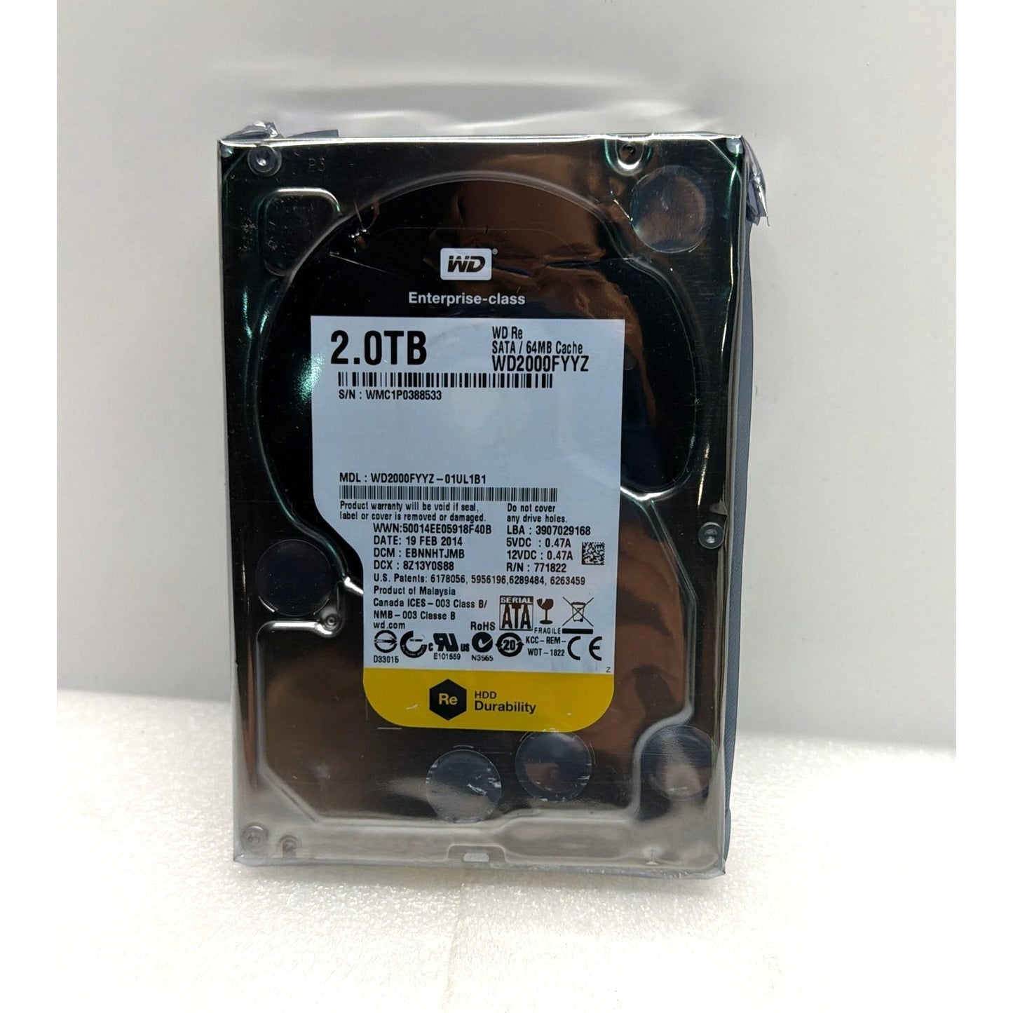 WD WD2000FYYZ-01UL1B1 Enterprise-Class 2.0TB 7200RPM SATA 64MB