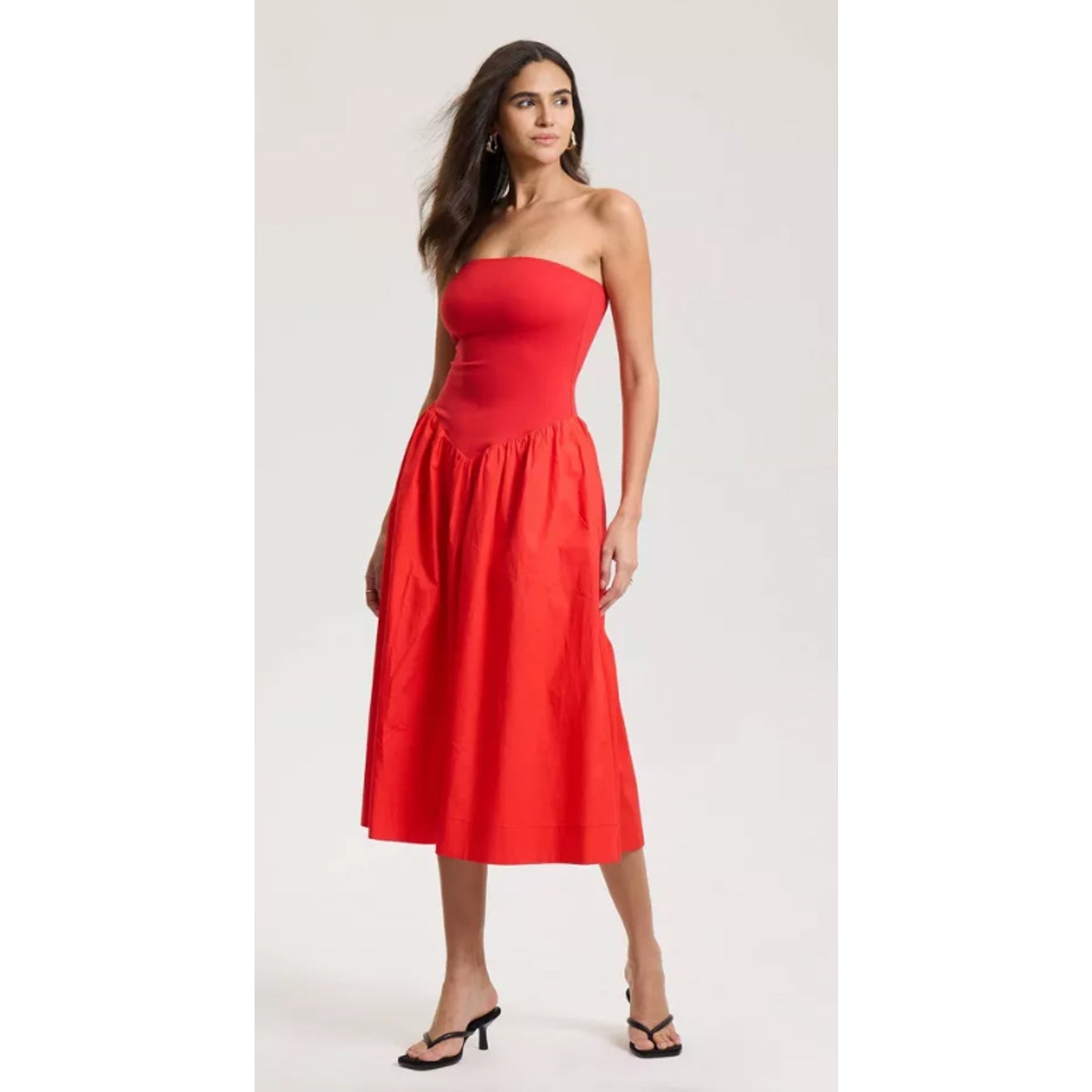 Women's Tube Knit Maxi A-Line Dress - A New Day™ Red Geranium XS