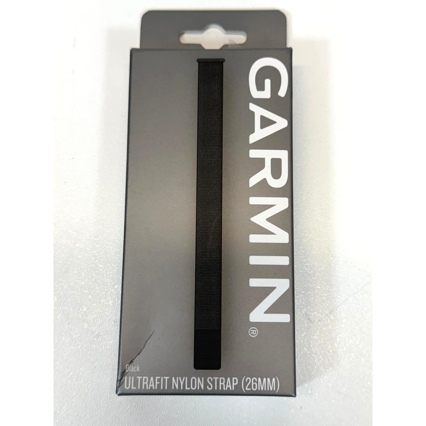 Garmin 26mm Black UltraFit Nylon Watch Band Adjustable Soft Comfortable Strap